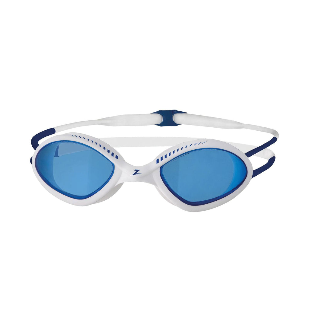 Schwimmbrille Tiger Weiß-Blau Tönung-Blau Linsen Klein Zoggs 461095WHBLTBLS