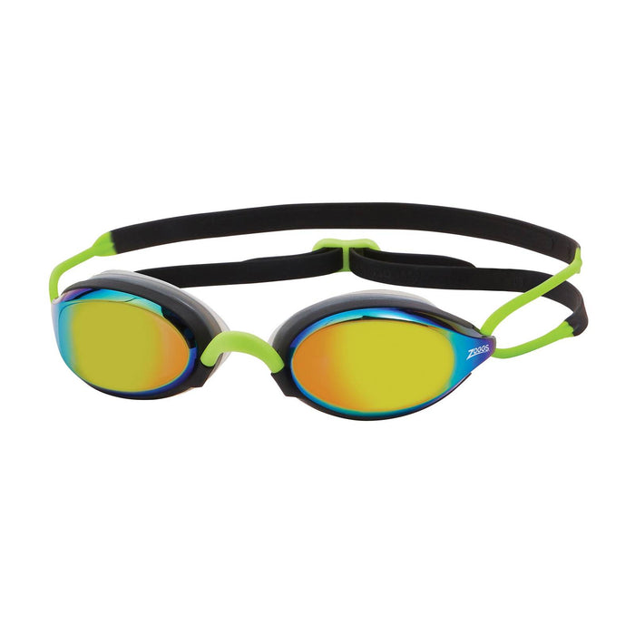 Schwimmbrille Fusion Air Titan Schwarz-Limette Gespiegeltes-Gold Linsen Zoggs 461106BKLMMGD