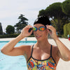 Schwimmbrille Fusion Air Titan Blau Gespiegeltes-Orange Linsen Zoggs 461106BLBLMOR