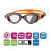 Schwimmbrille Predator Flex Reactor Grau-Orange-Rauch Standard Zoggs 461107GYORRSMR