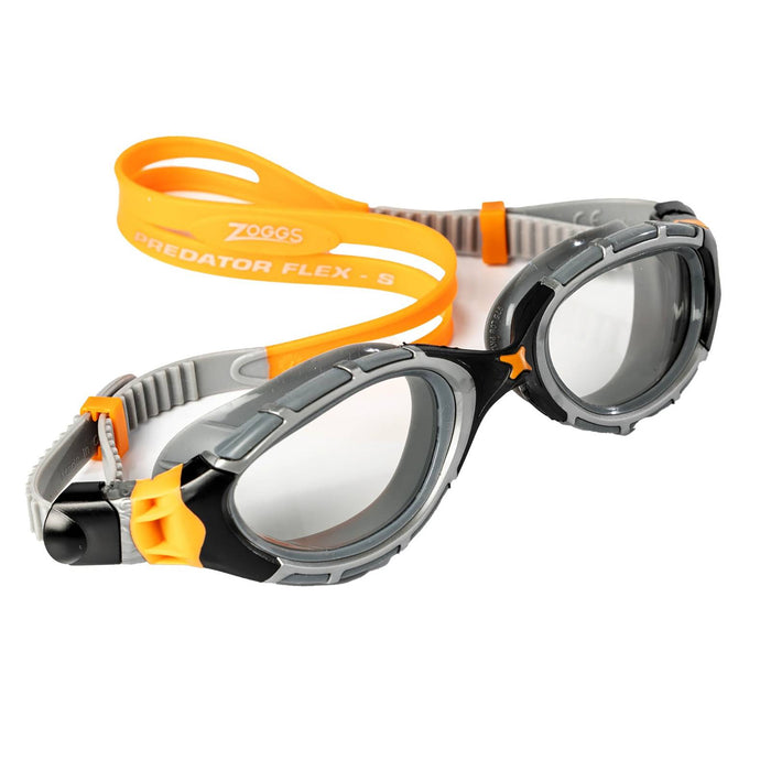 Schwimmbrille Predator Flex Reactor Grau-Orange-Rauch Standard Zoggs 461107GYORRSMR