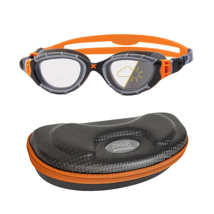Schwimmbrille Predator Flex Reactor Grau-Orange-Rauch Klein Zoggs 461107GYORRSMS