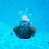 Schwimmmaske Horizon Flex Titan Klar-Weiß Spiegellinsen-Blau Zoggs 461109CLWHMBL
