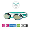 Schwimmbrille Racer Titan Grün-Schwarz Spiegellinsen-Gold Zoggs 461112GNBKMGD