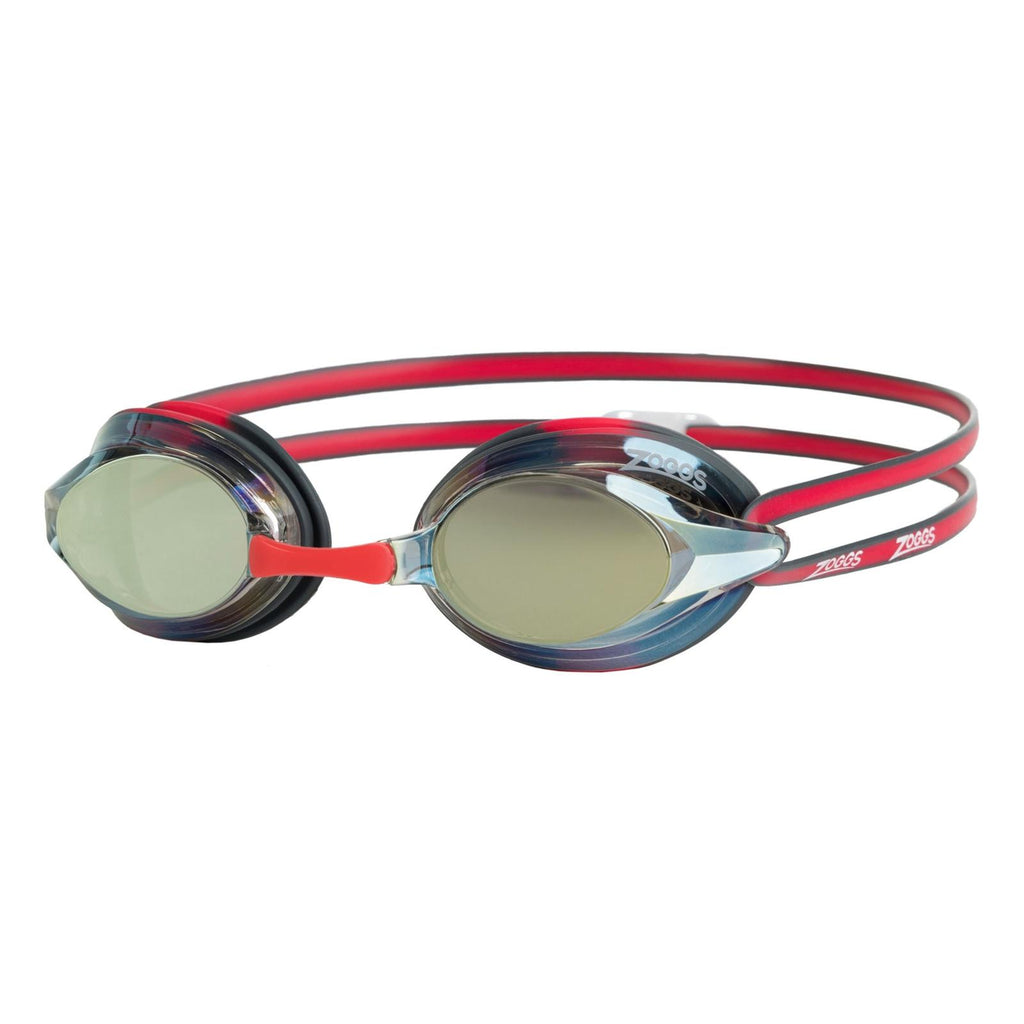 Schwimmbrille Racer Titan Grau-Rot Spiegellinsen-Gold Zoggs 461112GYRDMGD
