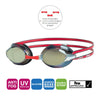 Schwimmbrille Racer Titan Grau-Rot Spiegellinsen-Gold Zoggs 461112GYRDMGD