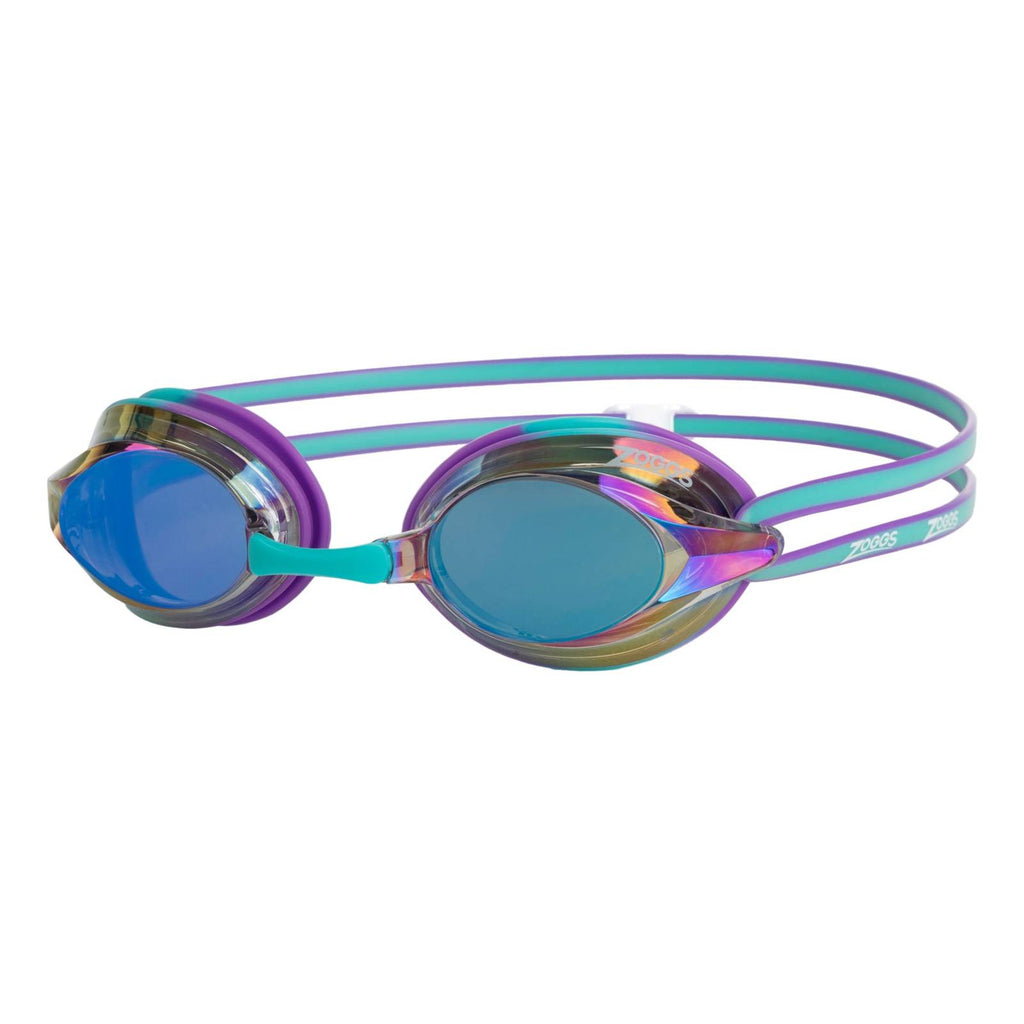 Schwimmbrille Racer Titan Violett-Türkis Spiegellinsen-Blau Zoggs 461112VITQMBL