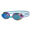 Schwimmbrille Racer Titan Violett-Türkis Spiegellinsen-Blau Zoggs 461112VITQMBL