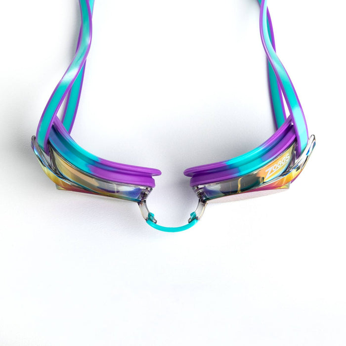 Schwimmbrille Racer Titan Violett-Türkis Spiegellinsen-Blau Zoggs 461112VITQMBL