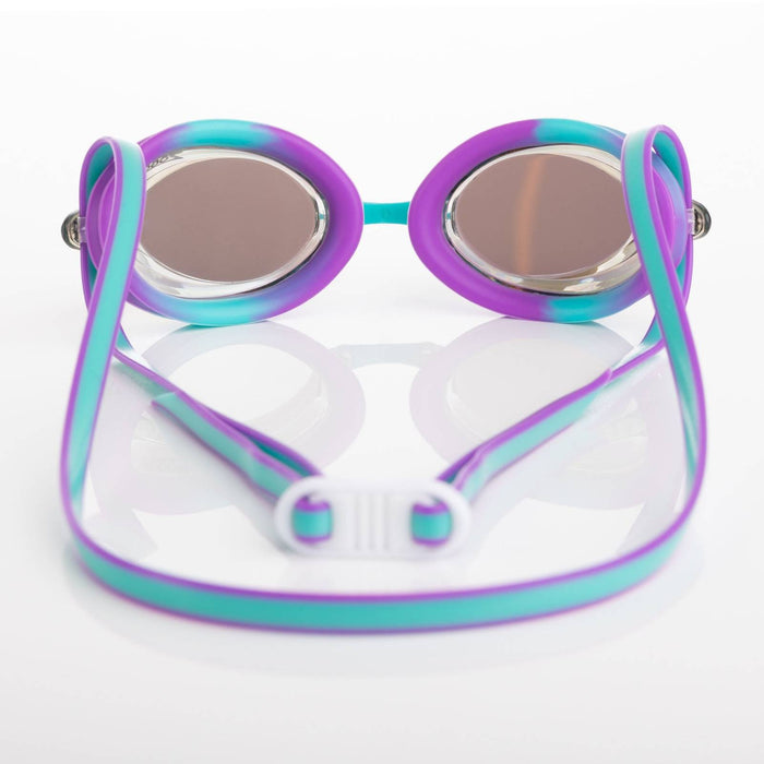 Schwimmbrille Racer Titan Violett-Türkis Spiegellinsen-Blau Zoggs 461112VITQMBL