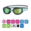 Schwimmbrille Predator Titan Reactor Grau-Türkis Regular Zoggs 461113GYTQRTIR