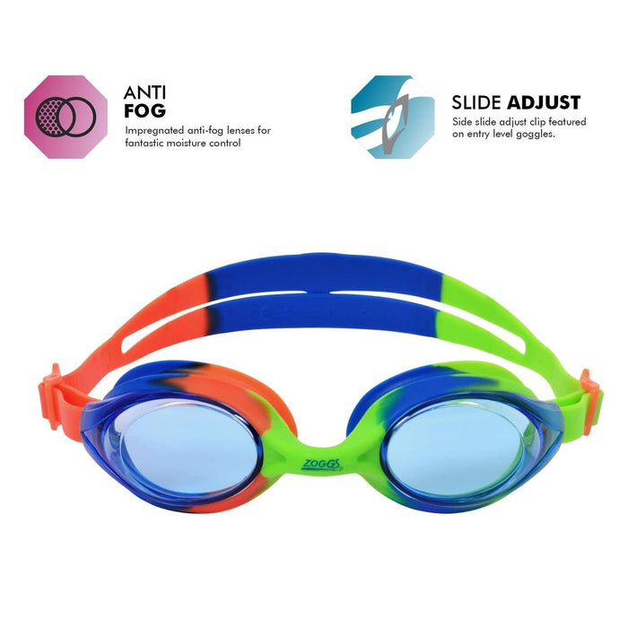 Schwimmbrille Bondi Junior Grün-Blau Tönung-Blaue Linsen Zoggs 461301GNBLTBL