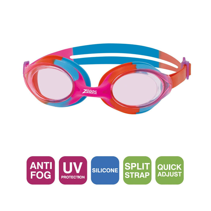 Schwimmbrille Bondi Junior Pink-Orange Tönung-Pink Linsen Zoggs 461301PKORTPK