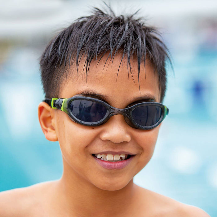 Schwimmbrille Phantom 2.0 Junior Schwarz-Grün Tönung-Rauch Linsen Zoggs 461312BKBLTSM