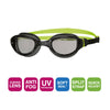 Schwimmbrille Phantom 2.0 Junior Schwarz-Grün Tönung-Rauch Linsen Zoggs 461312BKBLTSM