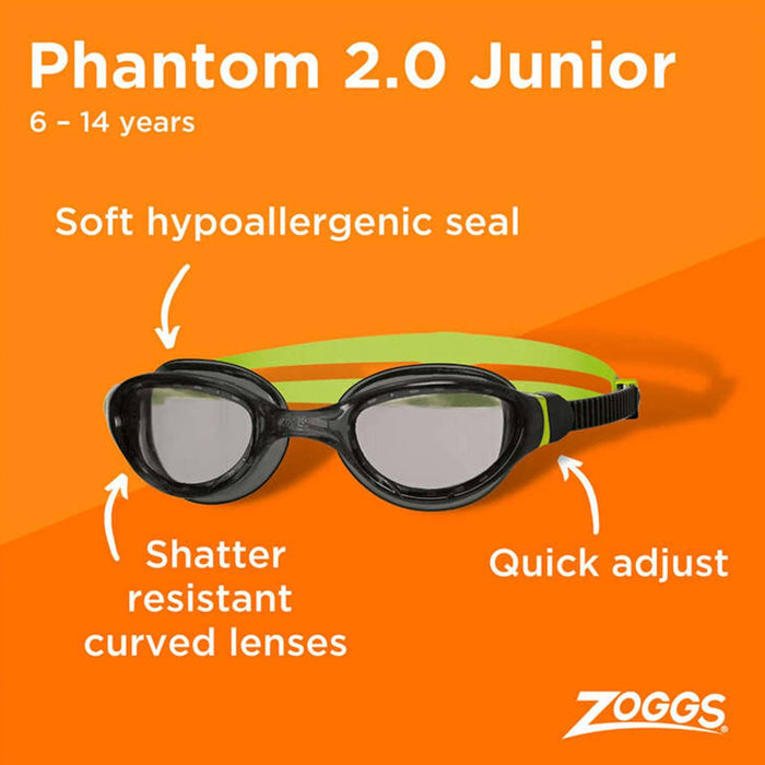 Schwimmbrille Phantom 2.0 Junior Blau-Orange Zoggs 461312BLORCLR