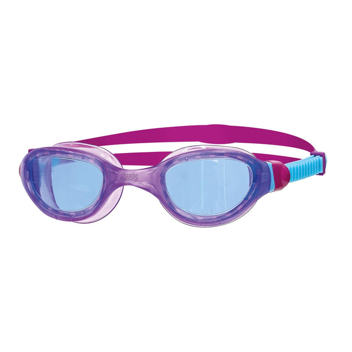 Schwimmbrille Phantom 2.0 Junior Lila-Aqua Tönung-Blaue Linsen Zoggs 461312PUAQTBL
