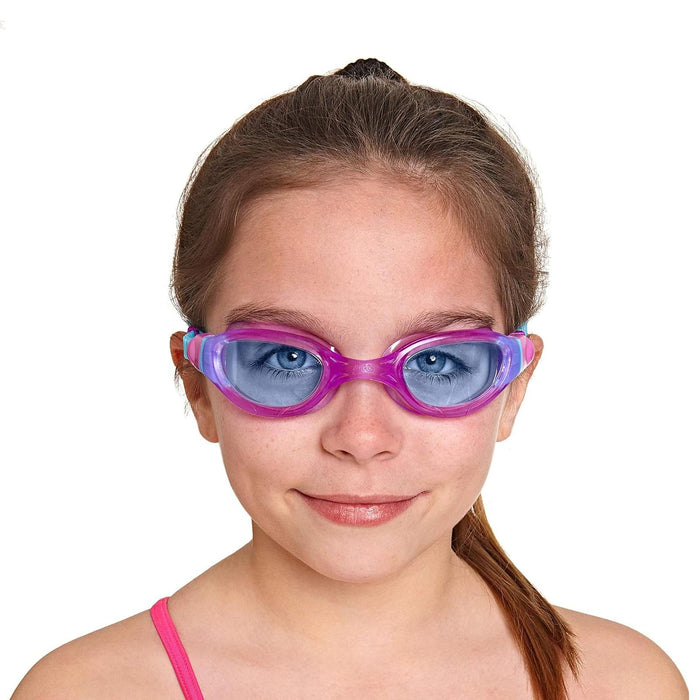 Schwimmbrille Phantom 2.0 Junior Lila-Aqua Tönung-Blaue Linsen Zoggs 461312PUAQTBL