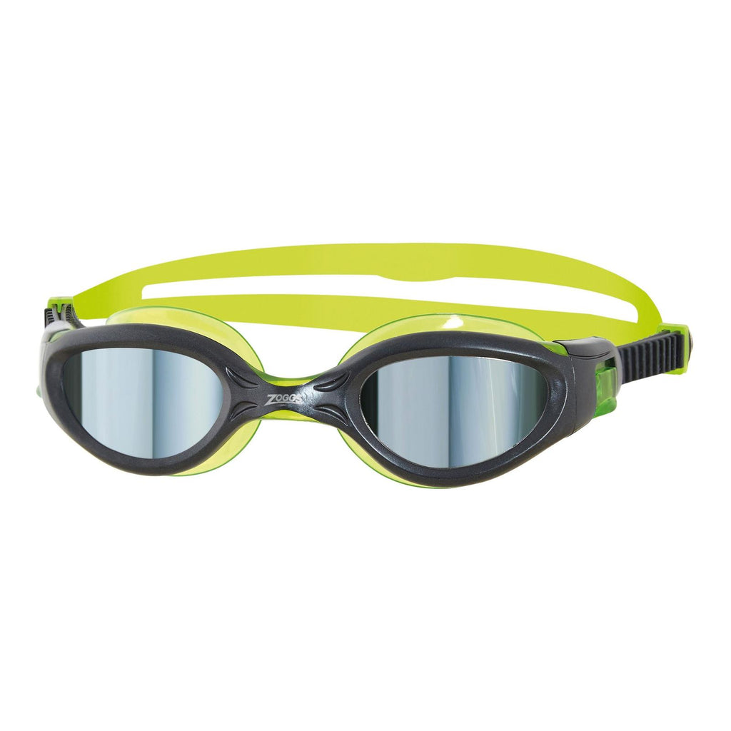 Schwimmbrille Phantom Elite Mirror Junior Schwarz-Lime Spiegel-Rauch Linsen Zoggs 461316BKLMMSM