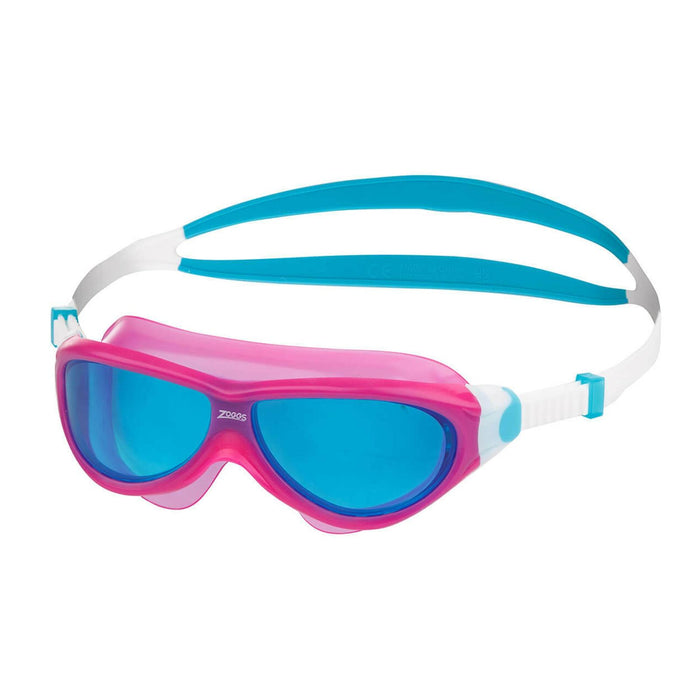Schwimmmaske Phantom Junior Pink-Weiß Tönung-Blaue Linsen Zoggs 461317PKWHTBL