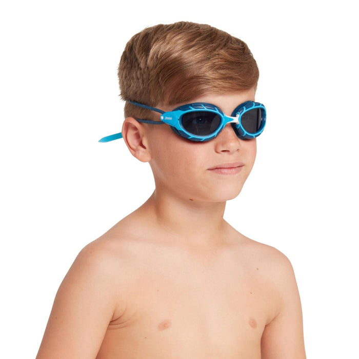 Schwimmbrille Predator Junior Hellblau-Blau Tönung-Rauch Linsen Zoggs 461319LBBLTSM