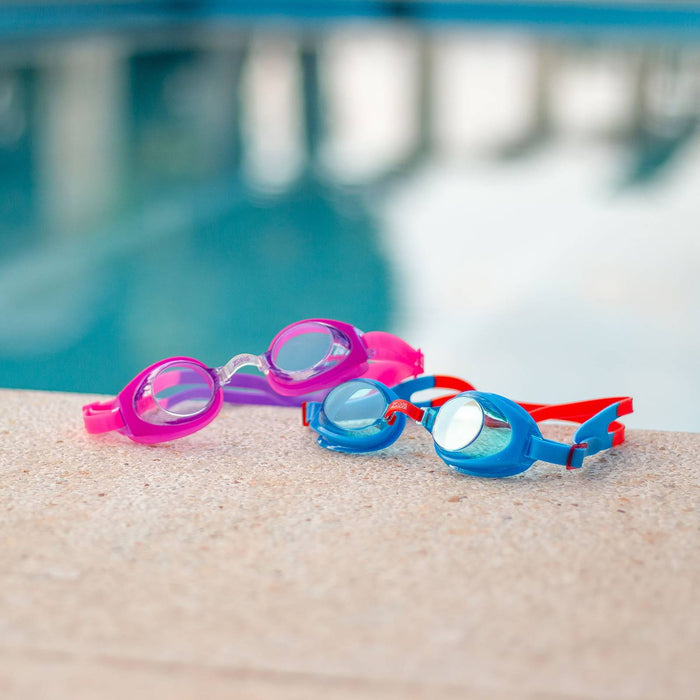 Schwimmbrille Ripper Junior Blau-Rot Tönung-Blaue Linsen Zoggs 461323BLRDTBL