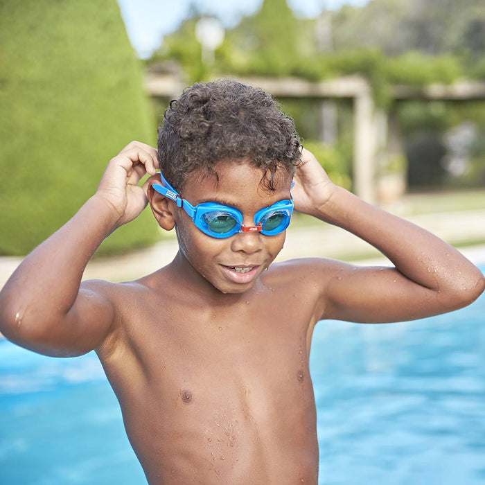 Schwimmbrille Ripper Junior Blau-Rot Tönung-Blaue Linsen Zoggs 461323BLRDTBL