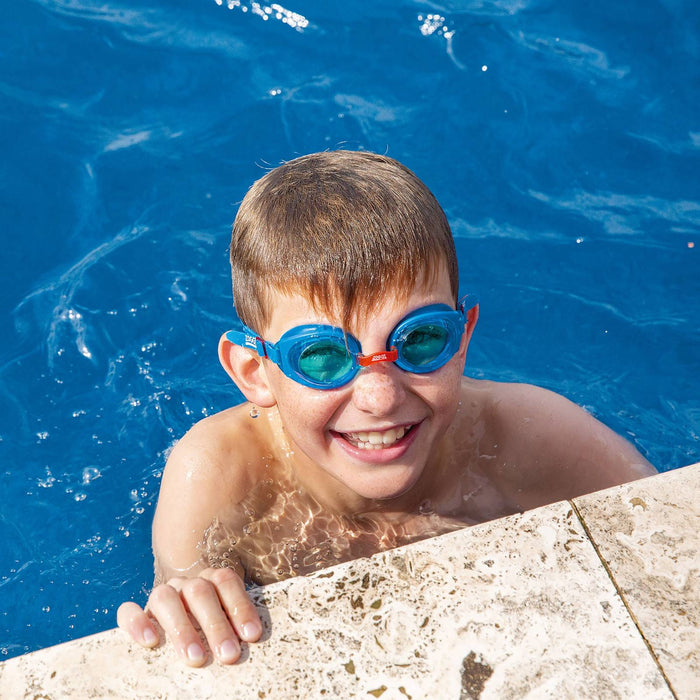 Schwimmbrille Ripper Junior Blau-Rot Tönung-Blaue Linsen Zoggs 461323BLRDTBL