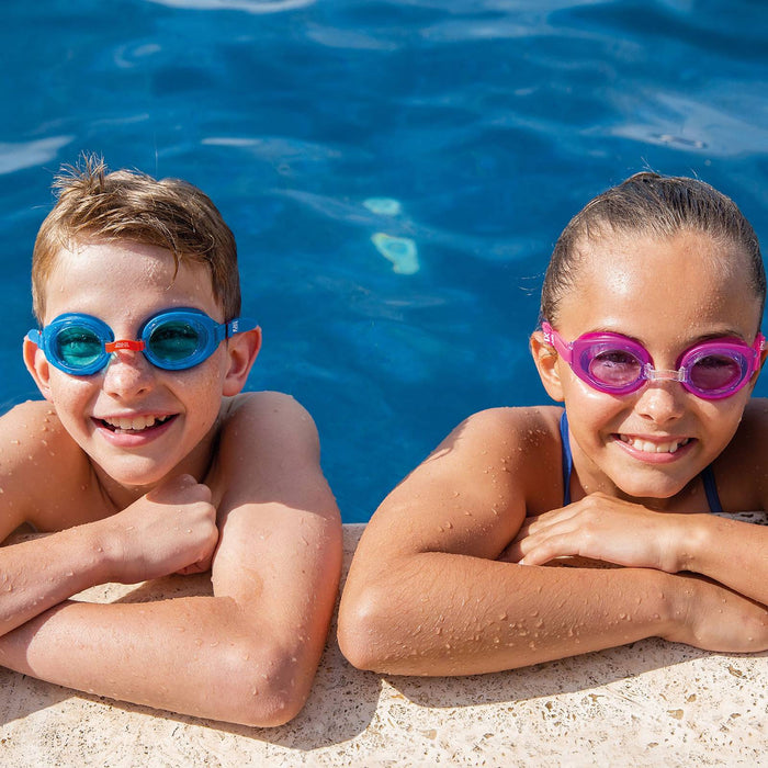Schwimmbrille Ripper Junior Blau-Rot Tönung-Blaue Linsen Zoggs 461323BLRDTBL