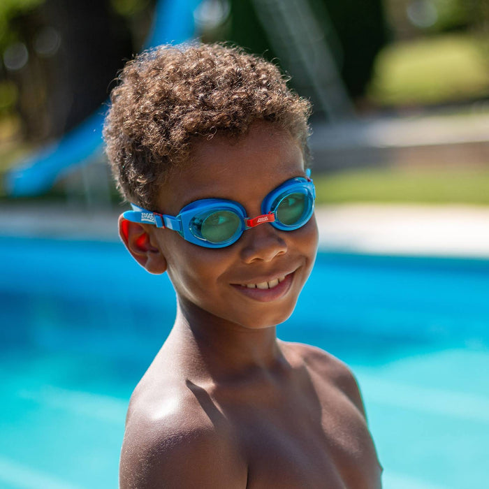 Schwimmbrille Ripper Junior Blau-Rot Tönung-Blaue Linsen Zoggs 461323BLRDTBL