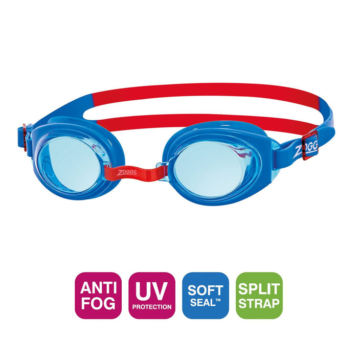 Schwimmbrille Ripper Junior Blau-Rot Tönung-Blaue Linsen Zoggs 461323BLRDTBL