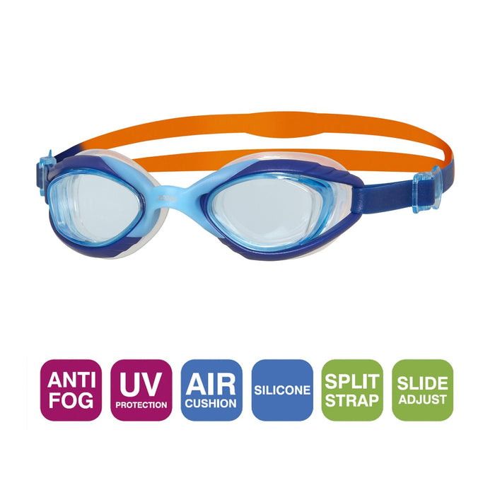Schwimmbrille Sonic Air 2.0 Junior Blau-Orange Tönung-Blaue Linsen Zoggs 461325BLORTBL