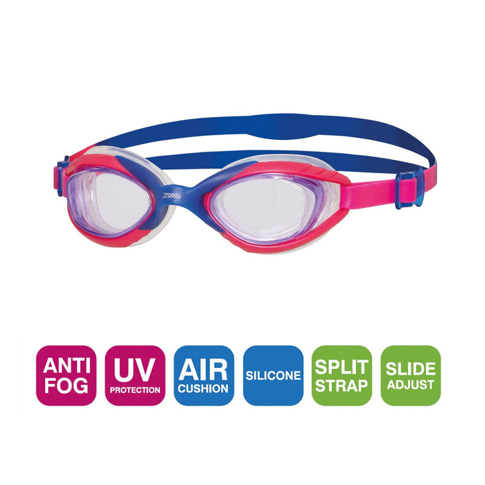 Schwimmbrille Sonic Air 2.0 Junior Blau-Pink Tönung-Lila Linsen Zoggs 461325BLPKTPU