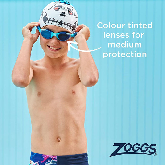 Schwimmbrille Super Seal Junior Blau-Camo Tönung-Blaue Linsen Zoggs 461327BLCMTBL