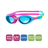 Schwimmbrille Super Seal Junior Pink-Blau Tönung-Blaue Linsen Zoggs 461327PKBLTBL