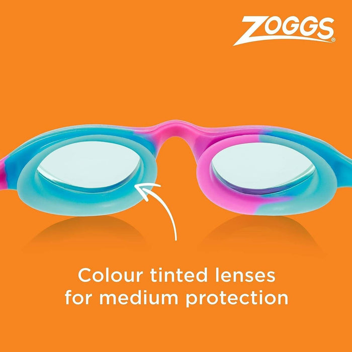 Schwimmbrille Super Seal Junior Pink-Blau Tönung-Blaue Linsen Zoggs 461327PKBLTBL