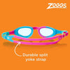 Schwimmbrille Super Seal Junior Pink-Blau Tönung-Blaue Linsen Zoggs 461327PKBLTBL
