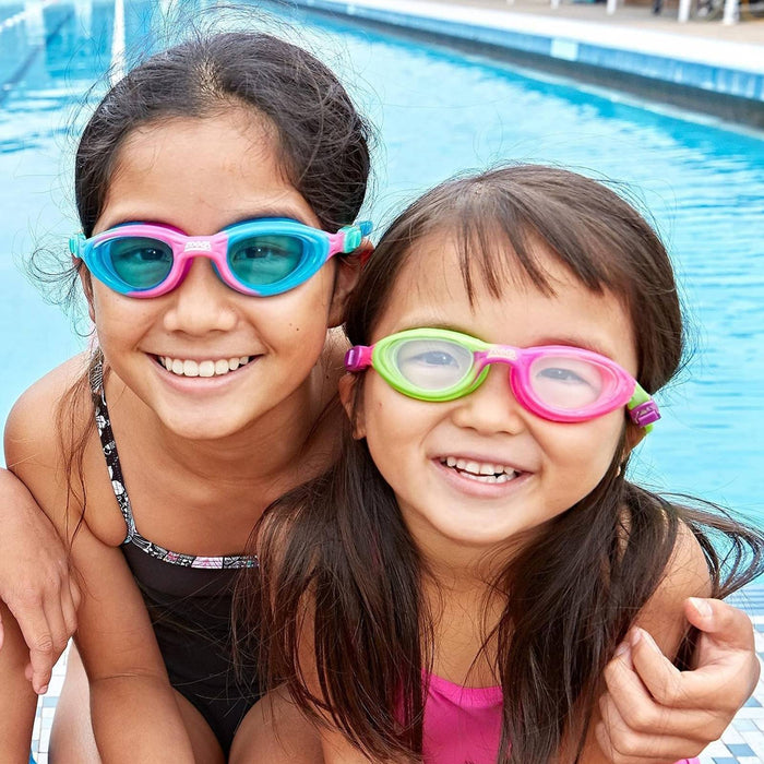 Schwimmbrille Super Seal Junior Pink-Blau Tönung-Blaue Linsen Zoggs 461327PKBLTBL