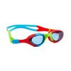 Schwimmbrille Super Seal Junior Rot-Blau Tönung-Blaue Linsen Zoggs 461327RDBLTBL