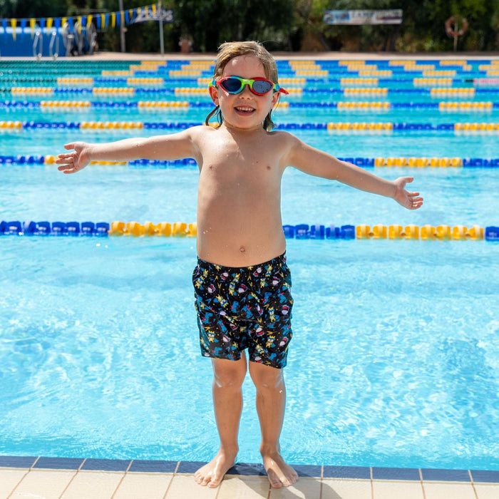 Schwimmbrille Super Seal Junior Rot-Blau Tönung-Blaue Linsen Zoggs 461327RDBLTBL