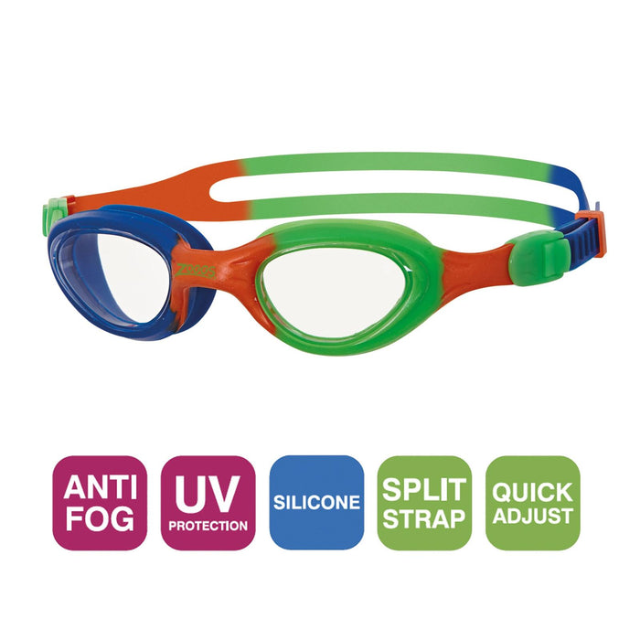 Schwimmbrille Little Super Seal Kids Orange-Grün Zoggs 461419ORGNCLR