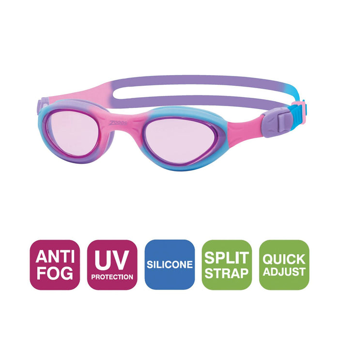 Schwimmbrille Kleine Super Robbe Kinder Pink-Lila Tönte-Pink Linsen Zoggs 461419PKPUTPK