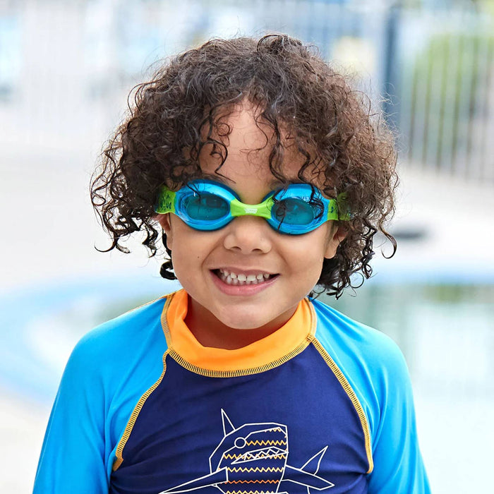 Schwimmbrille Little Twist Kids Blau-Grün Tönung-Blaue Linsen Zoggs 461421BLGNTBL