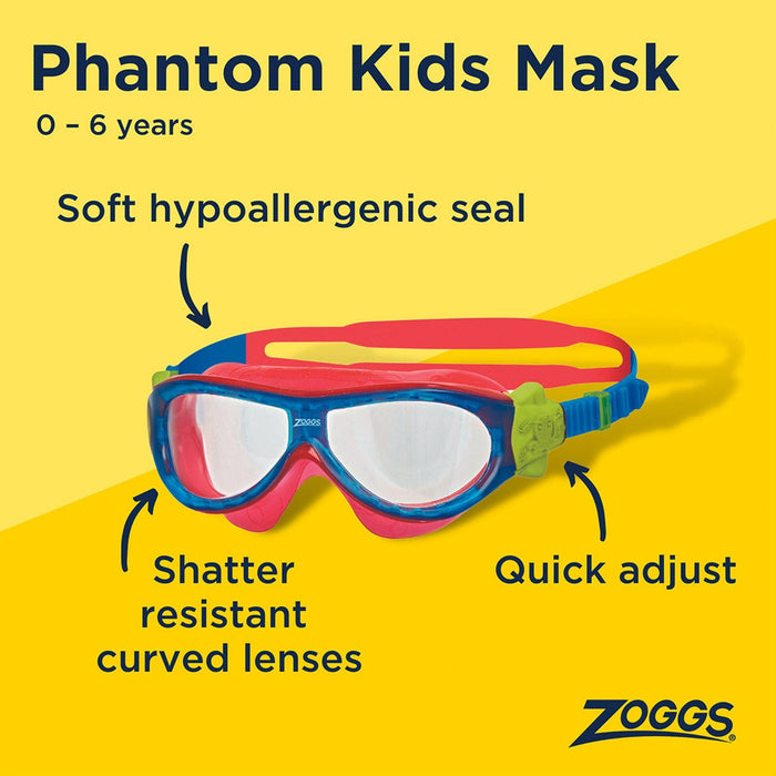 Schwimmmaske Phantom Kids Blau-Türkis Zoggs 461423BLTQCLR