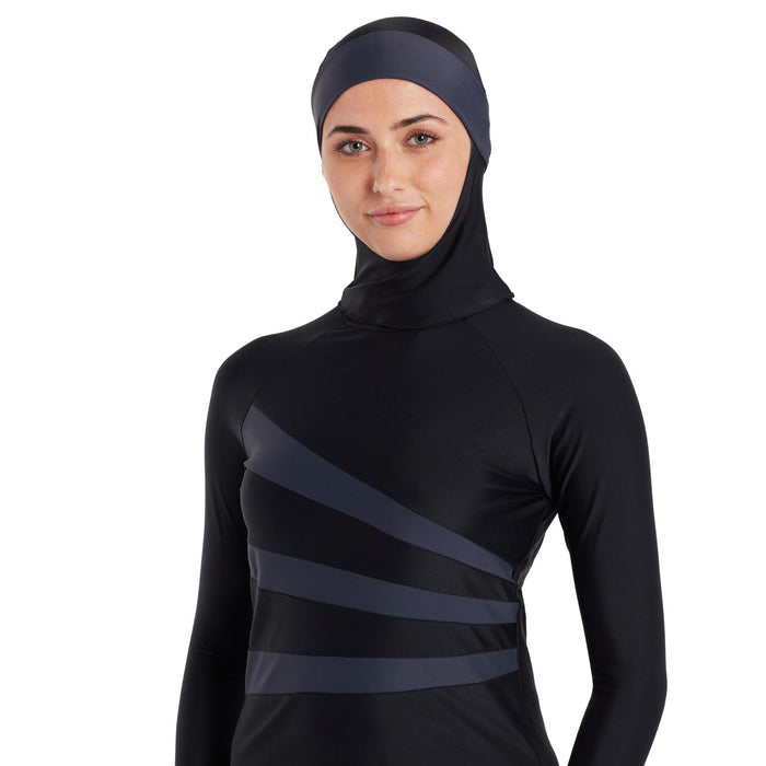 Meelup Modesty Badeanzug Damen Schwarz Größe 46-4XL Zoggs 462163BKGY46