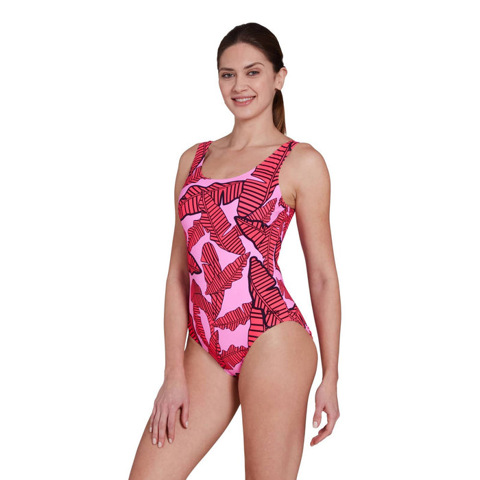 Einteiler Badeanzug Ecofeel Scoopback Awaken-Rosa Größe 42 Zoggs 462376AWAK42