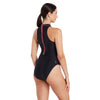 Einteiliger Badeanzug mit Reißverschluss Hoher Hals Damen Schwarz Größe 42-XXL Zoggs 462554BK42