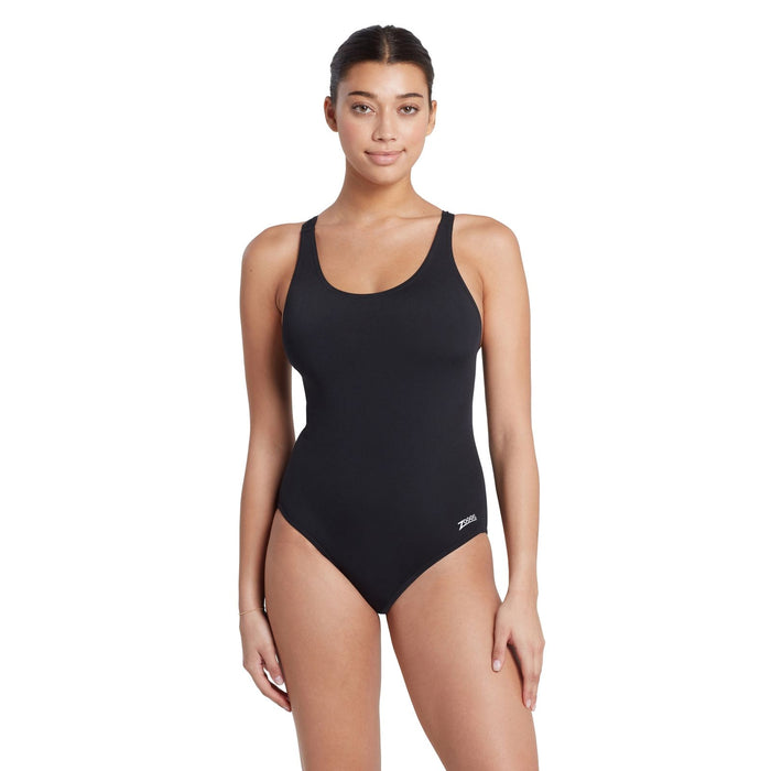 Einteiliger Badeanzug Cottesloe Flyback Damen Schwarz Größe 32-XS Zoggs 462558BK32