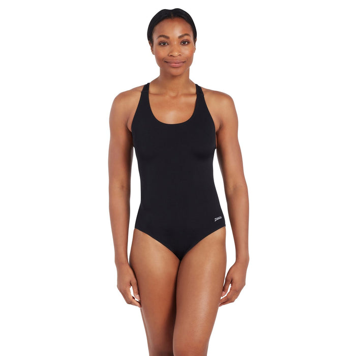 Einteiliger Badeanzug Cottesloe Flyback Damen Schwarz Größe 32-XS Zoggs 462558BK32