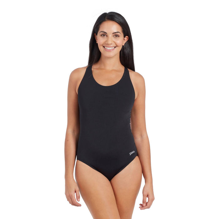 Einteiliger Badeanzug Cottesloe Flyback Damen Schwarz Größe 40-XL Zoggs 462558BK40